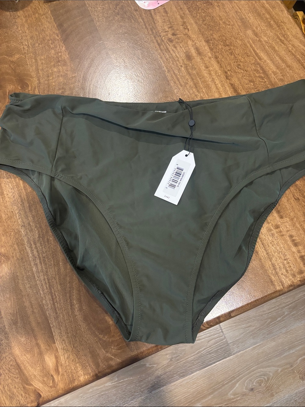 Universal Standard Olive Green High-Waist Bikini Bottoms